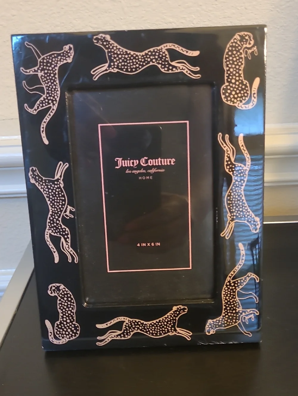 Juicy Couture Black Frame with Pink Leopard Motif
